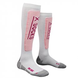 X-Socks Silk Merino 4.0 Lady Gris/Rose Chaussettes de ski femme