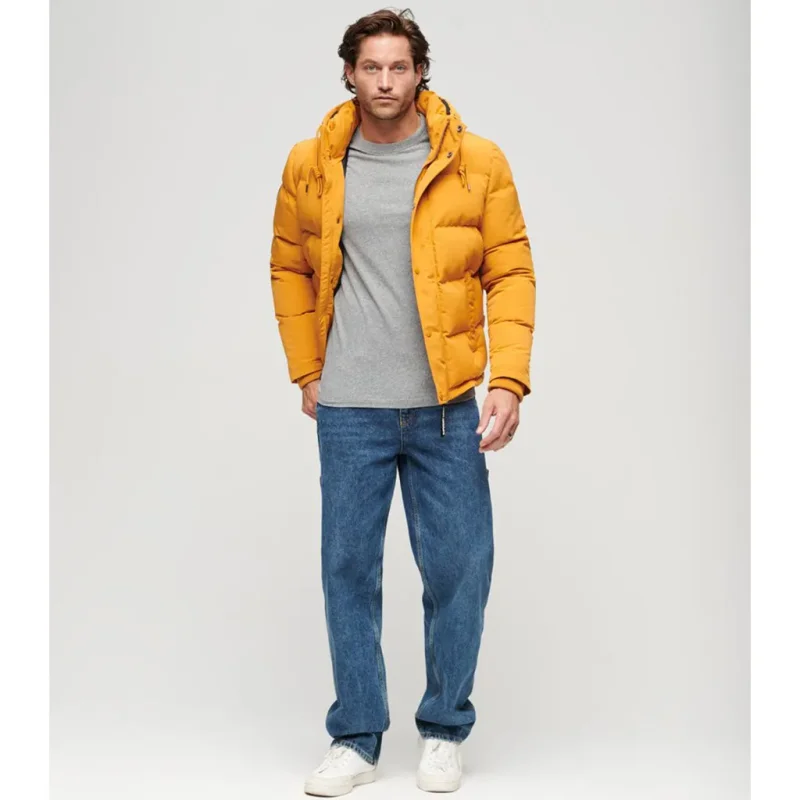 SUPERDRY Everest Short Hooded Puffer mustard 2023 2024 Men