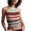 SUPERDRY Vintage Crochet Halter Top /beryl green stripe