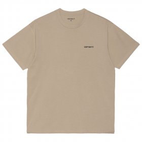 CARHARTT WIP Script Embroidery Ss Tshirt /wall noir