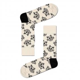 HAPPY SOCKS Cat Sock /beige