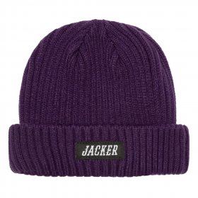 JACKER Team Logo Short Beanie /violet