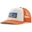 PATAGONIA P6 Logo Trucker Hat /white w redtail rust