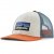 PATAGONIA P-6 Logo LoPro Trucker Hat /blanc w redtail rust