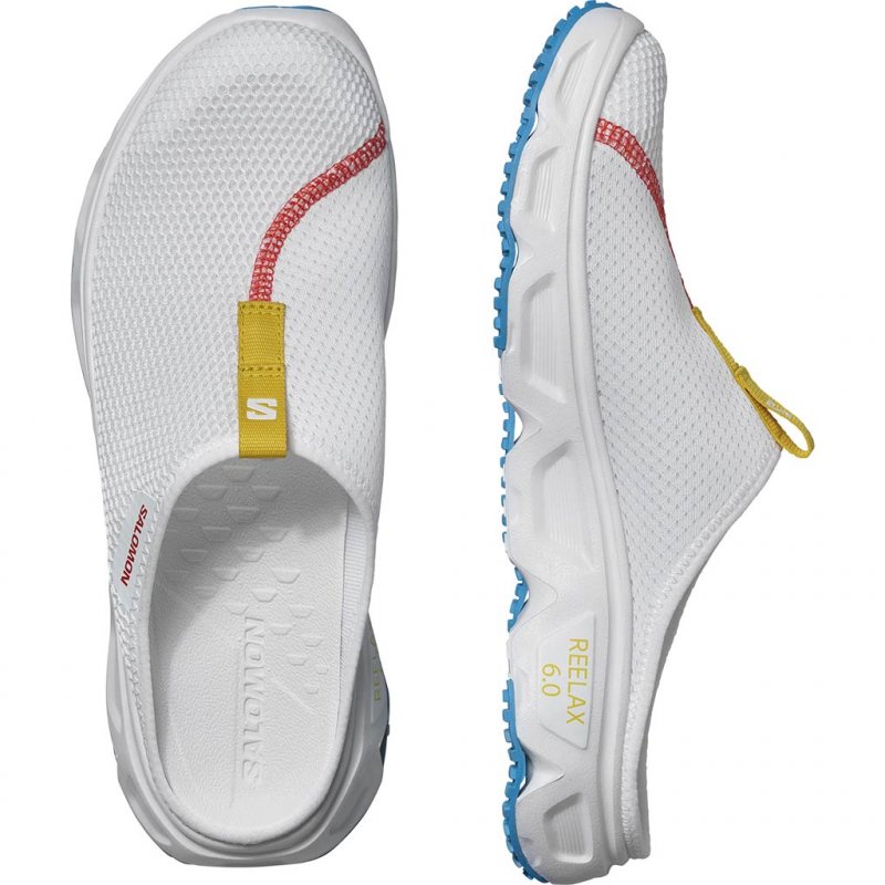 SALOMON Reelax Slide 6.0 /blanc transcend lemon 2024 Chaussures Running  Spécial Recupération homme